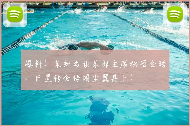 爆料!某知名俱乐部主席秘密会晤,巨星转会传闻尘嚣甚上!